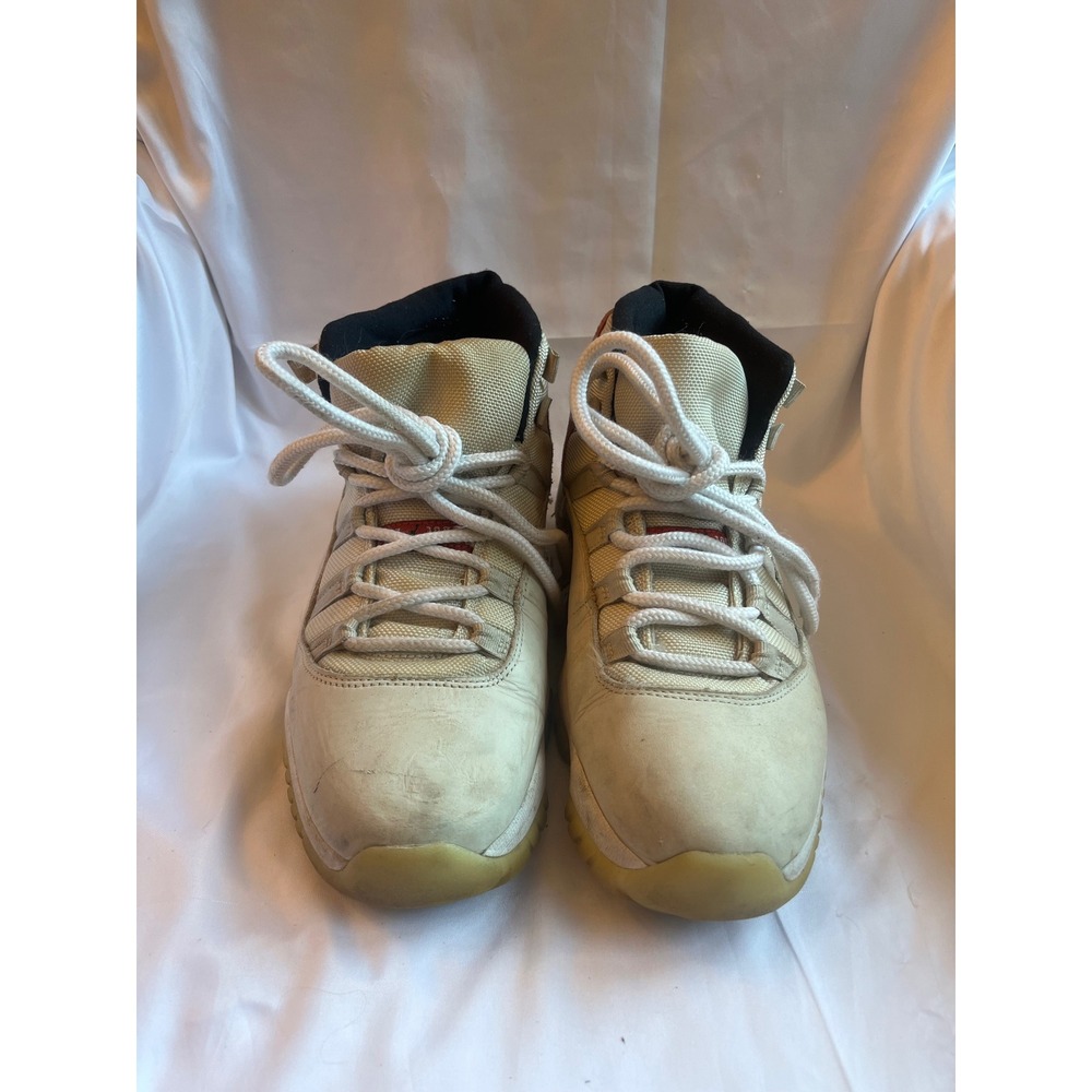 Jordan 11 Retro Platinum Tint Sail University Red 378037-016 Mens Size 9.5